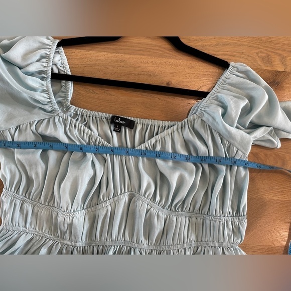 Lulu’s You Give Me Butterflies Light Blue Flutter Sleeve Mini Dress large - Picture 10 of 14